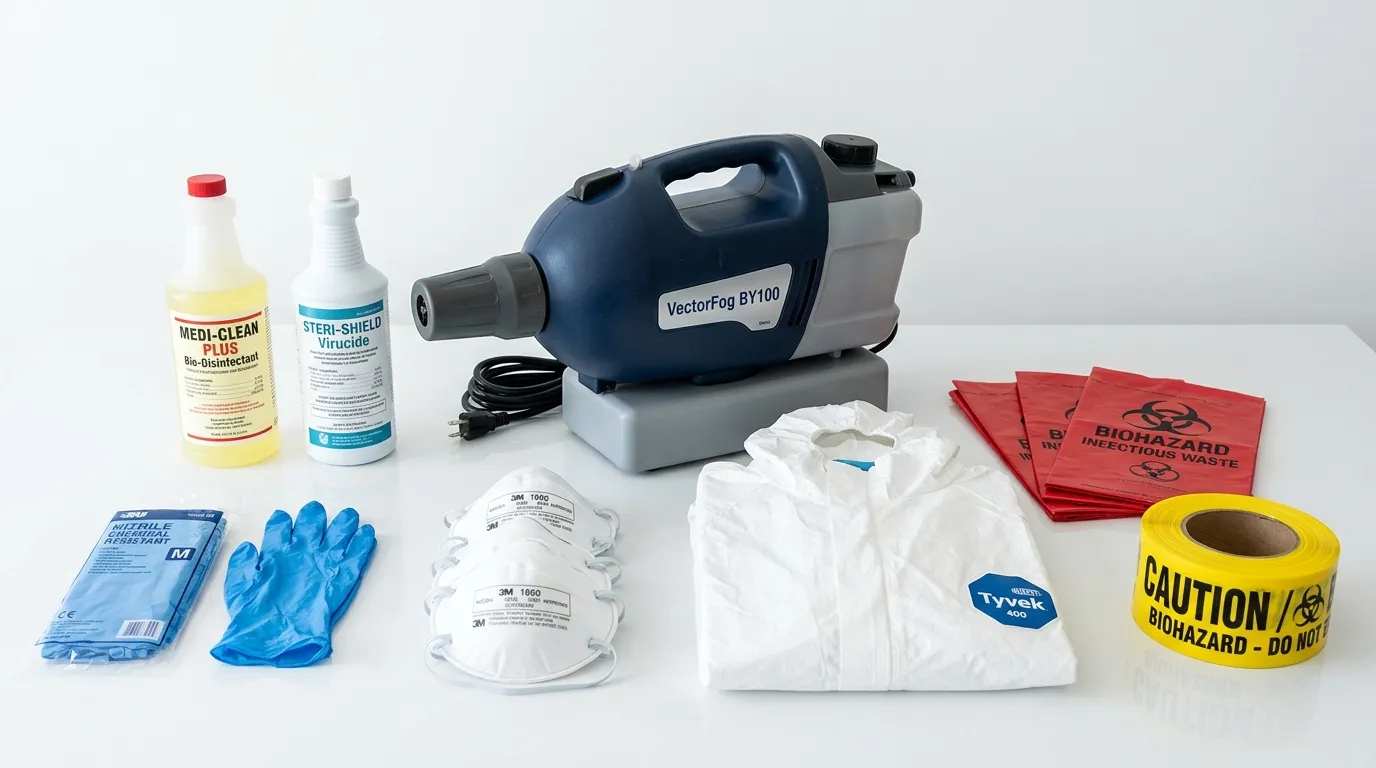 Professional biohazard remediation crew working in Alpharetta