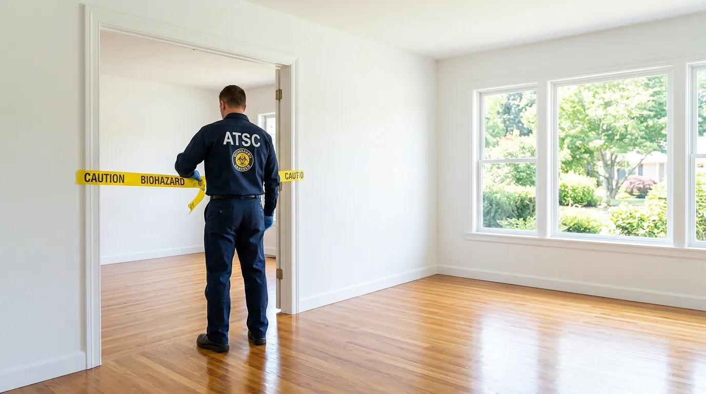 Certified biohazard cleanup crew performing Decomposition Cleanup in Alpharetta